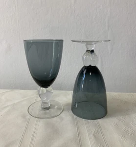 Rauchglas Stielglas Mid Century Bargeschirr Allegra Cambridge 5 Unzen Champagner PAAR ** - Bild 1 von 12