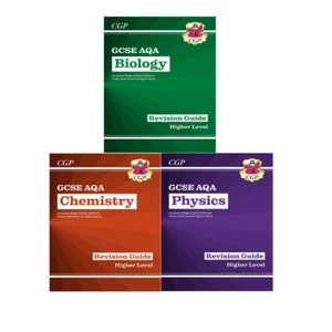 CGP GCSE AQA Revision Guide 3 Books Collection Set (Biology,Chemistry,Physics ) - Picture 1 of 4