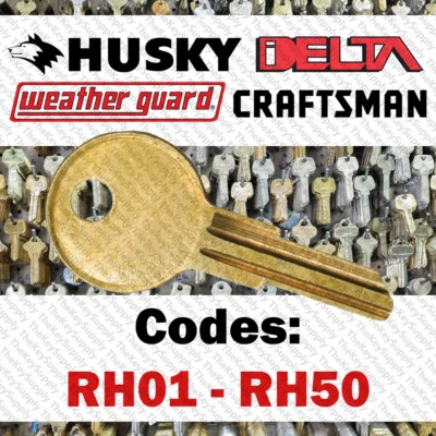 Tool Box Key for Husky Delta Weather Guard Craftsman Code RH01 - RH50