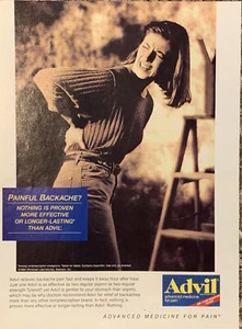 PRINT AD 1994 Advil Schmerz Medizin Rückenschmerzen Vintage Anzeige Nichts hat sich als effektiver erwiesen - Bild 1 von 5