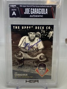 JOE GARAGIOLA 1994 Upper Deck All Time Heroes Autograph St. Louis Cardinals HGA