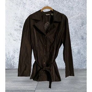 Chico’s Julitta Jacket Lightweight Size 2 (US Lg) Black - Picture 1 of 4