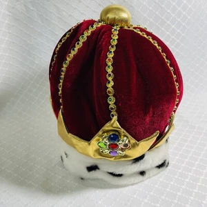 Little Day Dreamers by Elope Halloween Costume Fur Trim Crown Hat - Picture 1 of 12