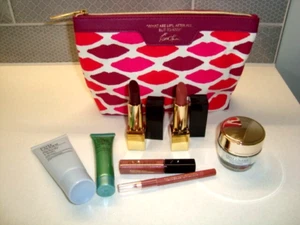 NEU 8-TEILIGES ESTEE LAUDER KOSMETIK HAUTPFLEGE GESCHENKSET LIPPEN MAKE-UP TASCHE ETC. - Bild 1 von 8
