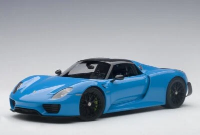 Porsche 918 Spyder 2013 Blu Modellino 1:18 Autoart - Immagine 1 di 4