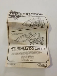 Vintage MASK Kenner Piranha Instruction Booklet Manual Only - C626 - Bild 1 von 3