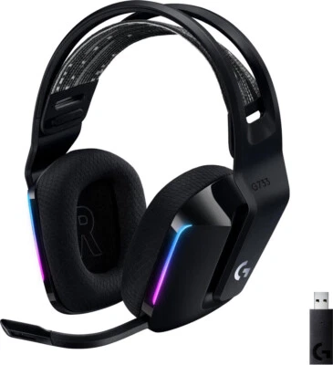 Cuffia Padiglione Auricolare Nero Logitech G733 BLACK - Immagine 1 di 4