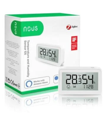 TUYA ZigBee Smart Humidity & Temperature Sensor, WiFi Wireless NOUS E6 - Image 1 of 4