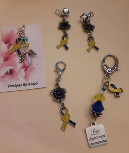 TIRÓN DE CREMALLERA FLOR DE CONCIENCIA DE DOWN - ENCANTO DE ZAPATOS - BOLSO DIJE - Imagen 1 de 2