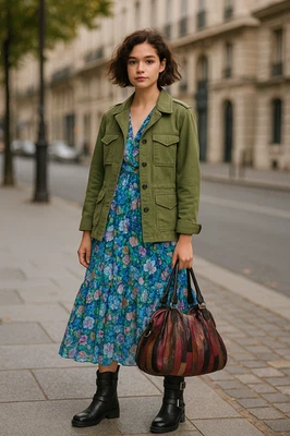 MADEWELL Cotton OLIVE Green OUTBOUND DISTRESS Oversize SURPLUS UTILITY Jacket XS - Image 1 of 4