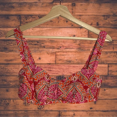 Antonio Melani Pink Paisley Bikini Top Medium - Image 1 of 4