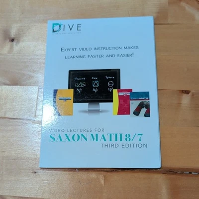 SAXON Math 8/7  Video Lessons 3rd Edition DIVE into Math CD-Rom Sealed! - Image 1 of 4