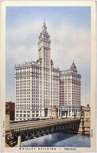 Chicago, IL-Illinois, Wrigley Gebäude Antik, Vintage Postkarte Unposted - Bild 1 von 2