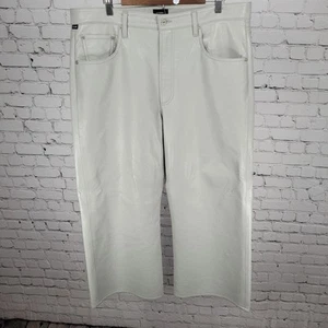 Citizens Of Humanity Gaucho Willow Grey Recycled Leather Crop Pants 34 (39x26) - Picture 1 of 14