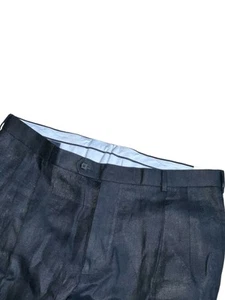Brooks Brothers Madison Fit Men’s Linen Dress Pants Pleated Navy Blue 38x32 - Picture 1 of 7