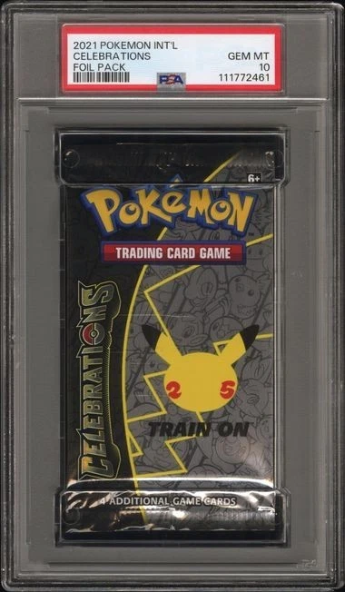 PSA 10 2021 CELEBRATIONS BOOSTER PACK SEALED POKEMON 25TH ANNIVERSARY GEM MINT - Image 1 of 2