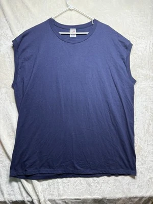 Camisa deportiva vintage Jerzees para hombre XXL sin mangas musculosa en blanco gimnasio Foto 1 de 4