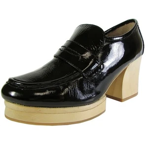 Zapato de salón Jeffrey Campbell para mujer Cyrah Platform, charol negro arrugado, EE. UU. 5 - Imagen 1 de 3