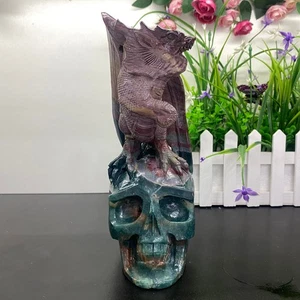 5.95LB Natural Ocean Jasper dragon Carved Crystal Quartz Stone Reiki Healing - Picture 1 of 14