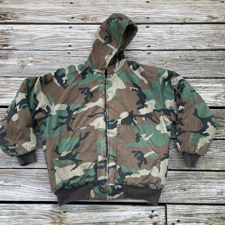 Chaqueta de Invierno Vintage ROTHCO Estilo Carhartt Camuflada Talla Mediana ¡Envejecida! Foto 1 de 4