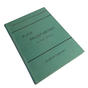 1908 Platon Entschuldigung und Crito College Serie griechischer Autoren Hardcover Ginn Co. - Bild 1 von 7