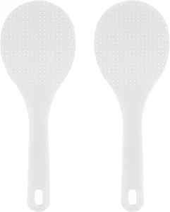 Kunststoff Reisschaufel 2 Stück Antihaft Reislöffel & Servierlöffel 7,87 Zoll Weiß - Bild 1 von 12