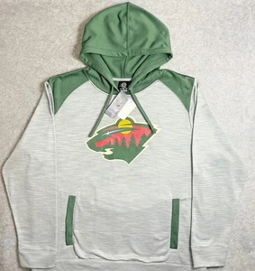 Minnesota Wild Mens Athletic Pullover Logo Hoodie NHL Official Size Medium NWT - Picture 1 of 15