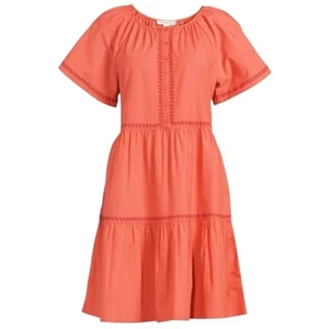 Abito babydoll a strati corallo BeachLunchLounge XXL boho estivo casual - Foto 1 di 8