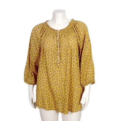 Túnica Chaps Ralph Lauren Feminina Tamanho 2X Floral Leve Elástica Boho - Imagem 1 de 4