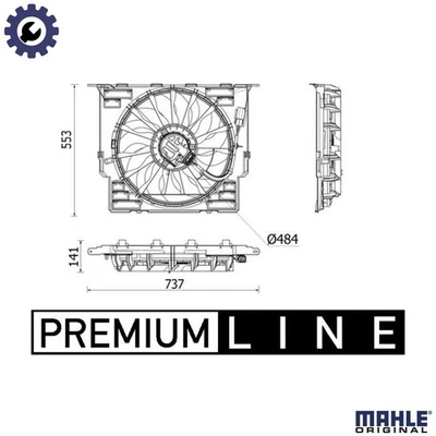 FAN ENGINE COOLING CFF 543 000P FOR BMW 6/Gran/Turismo/G32 B47D20B/A 2.0L 4cyl - Image 1 of 4