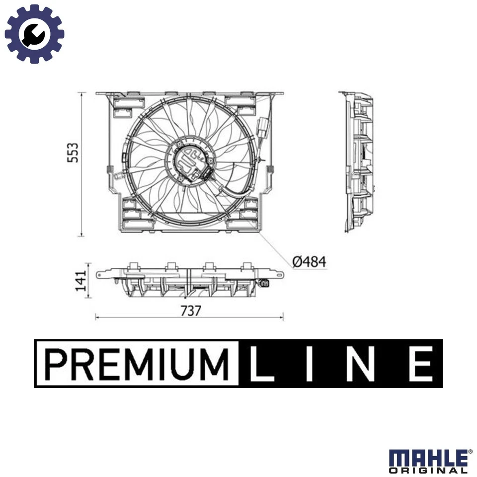 FAN ENGINE COOLING CFF 543 000P FOR BMW 6/Gran/Turismo/G32 B47D20B/A 2.0L 4cyl - Image 1 of 4