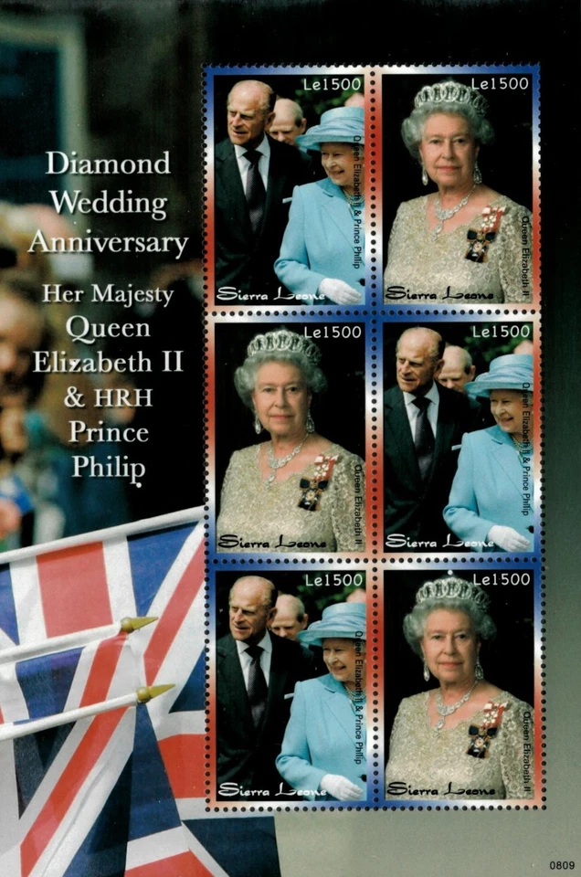 Sierra Leona 2008 - Reina Isabel II - Hoja de 6 estampillas - Scott #2913 - MNH Foto 1 de 1