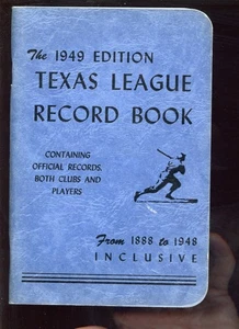 1949 Texas League Record Book NRMT - Picture 1 of 1