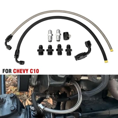 6AN Power Steering Hose Kit for chervy LS Swap Pressure Return Line Universal - Image 1 of 4