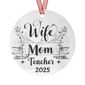 Mom Wife Teacher Christmas Ornament Homeschooler Keepsake - Picture 1 of 5