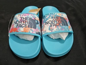 The North Face Youth Base Camp Slide III Slip On Unisex Sandals 7 Logo Teal - Picture 1 of 8