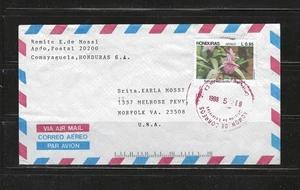 HONDURAS , 1993 , AIR POST ,  1992 95c STAMP ON ENVELOPE - Picture 1 of 1