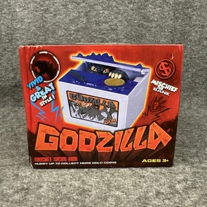 Godzilla Mischief Bank Coin Box LED Sound Gimmick in movimento NUOVO MAI USATO - Foto 1 di 8