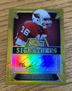 2014 Panini Select Signatures Gold Prizm Vai Sikahema Auto 05/10 Cardinals - Picture 1 of 2