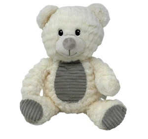 SPARK CREATE IMAGINE White Teddy Bear Rattle Crinkle 12" Plush Corded Tummy EUC - Picture 1 of 5