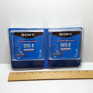 Pack de 8 disques latéraux simples Sony Handycam DVD-R 1,4 Go 30 minutes - boîte ouverte - LIRE ! - Photo 1 sur 7