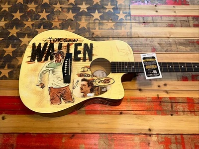🚨RARE Morgan Wallen CUSTOM SIGNED Guitar I’M THE PROBLEM TOUR WALLEN JSA CERT - Image 1 of 4