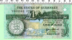 THE STATES OF GUERNSEY ORIGINAL PAPIER UNC £1 BANKNOTE (HS-315) - Bild 1 von 2