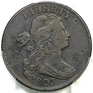 1803 S-248 R-4+ PCGS XF Details Sm Date, Sm Frac Draped Bust Large Cent Coin 1c - Picture 1 of 3