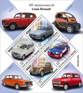 Níger - Aniversario Louis Renault 2022 - Hoja de 4 sellos - NIG220156a - Imagen 1 de 1