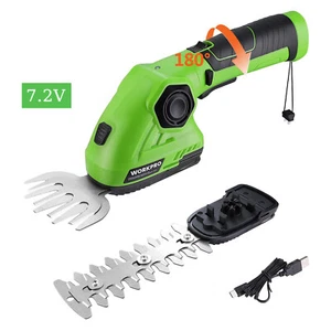 WORKPRO 7.2V Cordless Hedge Trimmer & Grass Shear,180° Rotatable Handle - Picture 1 of 6