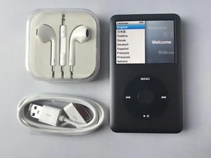 Apple Ipod Classic 7th Generation (w/Click-wheel) Black/Silver - Picture 1 of 9