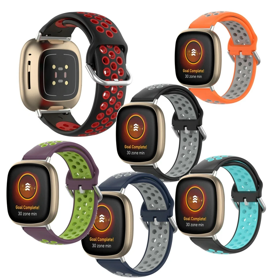 Cinturino polso silicone traforato HOLE STRAP per FitBit Sense sport traspirante - Immagine 1 di 1