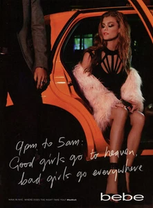 BEBE magazine AD #165 RARE OOP 2013 SEXY MODEL PIN-UP NINA AGDAL - Picture 1 of 2