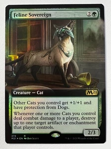 Feline Sovereign MTG Magic The Gathering Core Set M21 Extended Art English - Bild 1 von 6